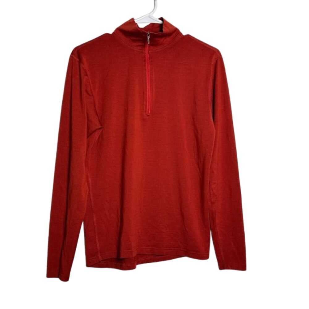 Smartwool Mens Thermal Merino Wool Base Layer Top Sm Quarter Zip Outdoor Hiking
